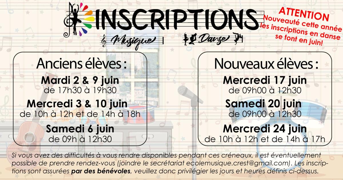 Inscriptions 2026-2027